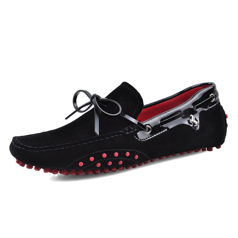Mocasines estilo náutico de ante para hombre