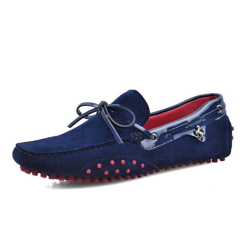 Mocasines estilo náutico de ante para hombre