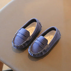 Mocasines de gamuza sintética para niños, Azul