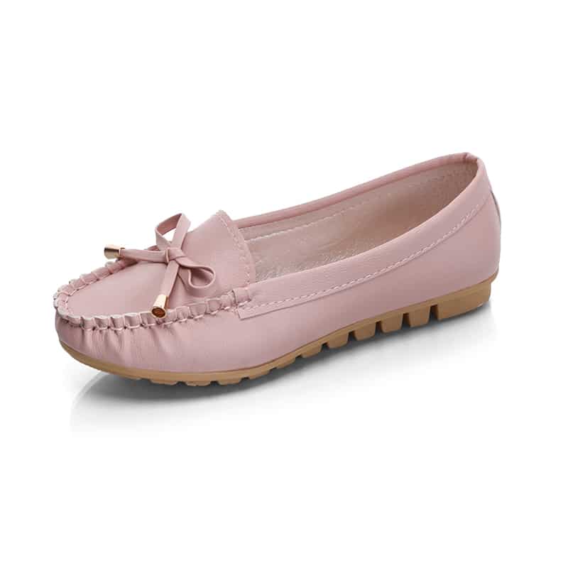 Mocasines de piel con suela gruesa para mujer