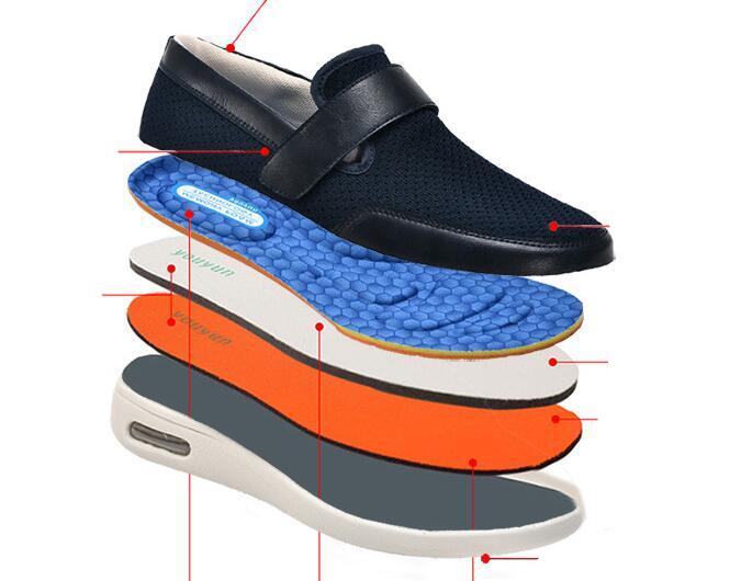 Mocasines ortopédicos suaves de apertura ancha para hombre