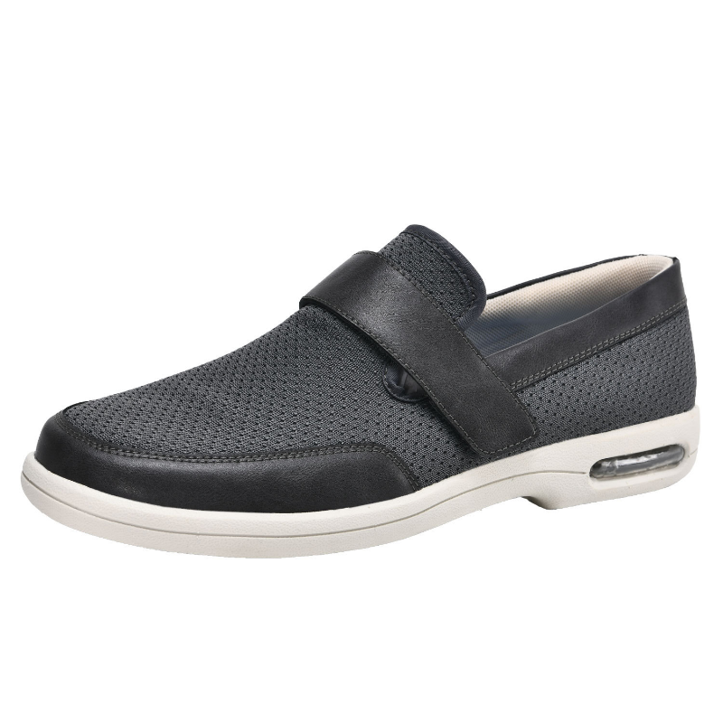 Mocasines ortopédicos suaves de apertura ancha para hombre
