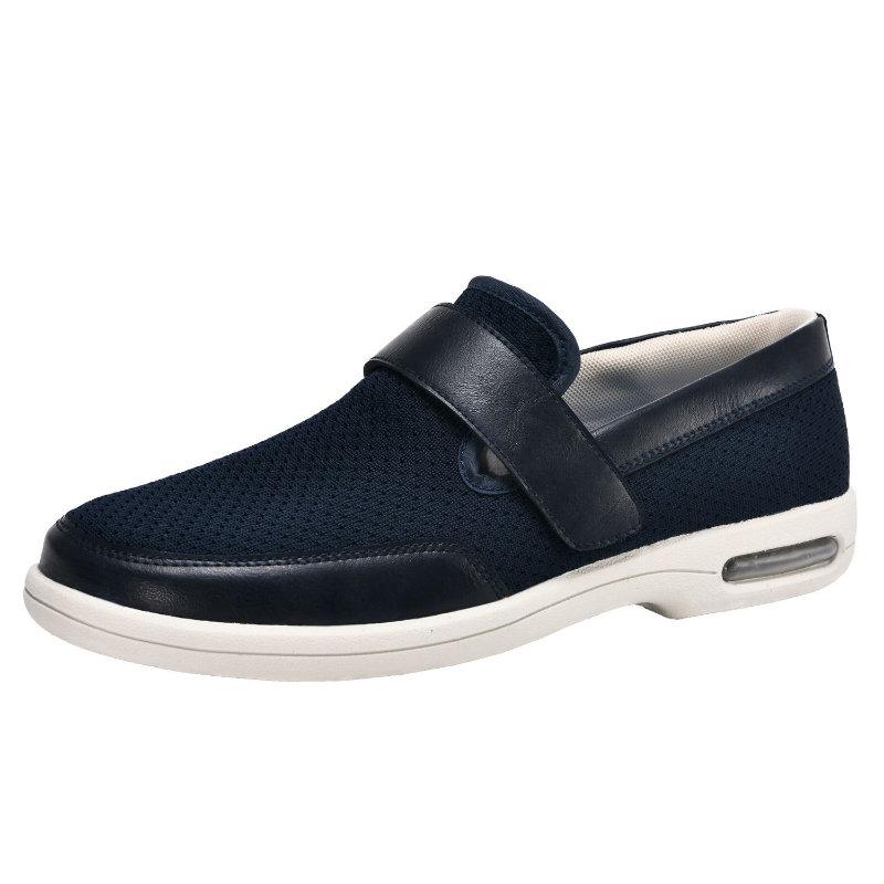Mocasines ortopédicos suaves de apertura ancha para hombre