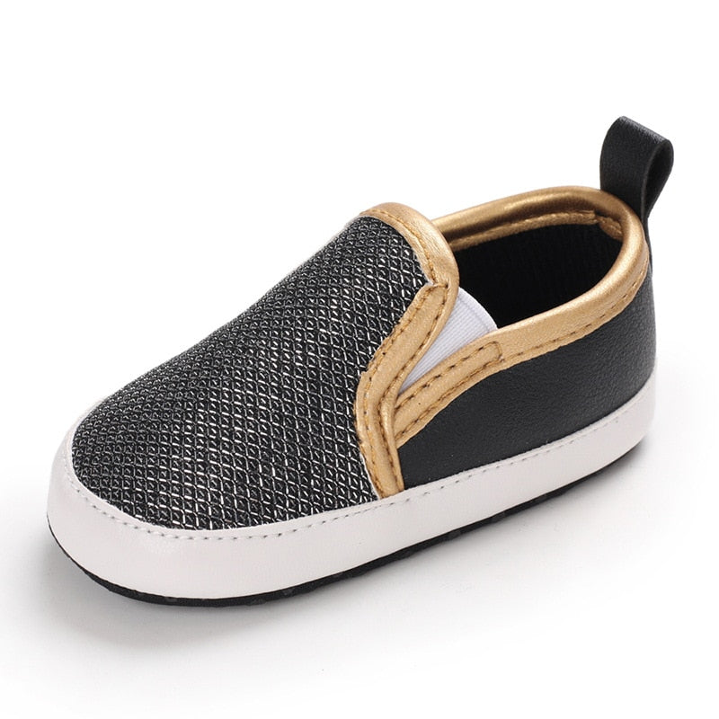 Mocasines suaves con lentejuelas sin cordones para bebé niña