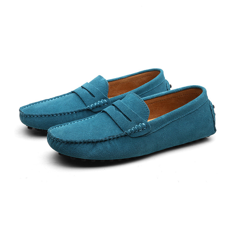 Mocasines flexibles de ante para hombre
