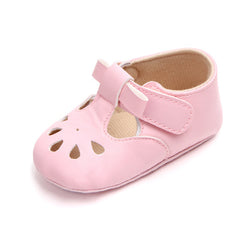 Mocasines suaves semiabiertos para bebé niña, Rosa