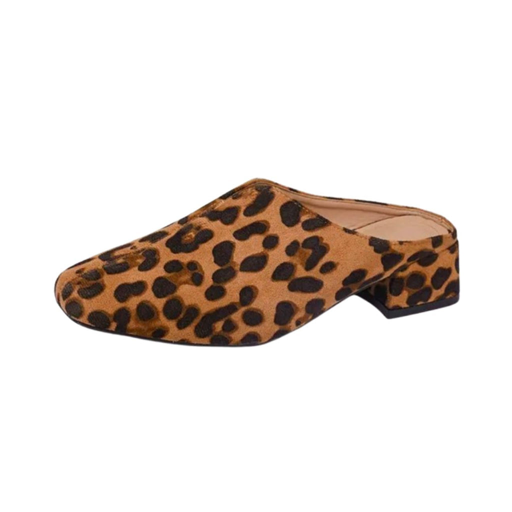 Mules mocasín leopardo con tacón cuadrado, foto 6