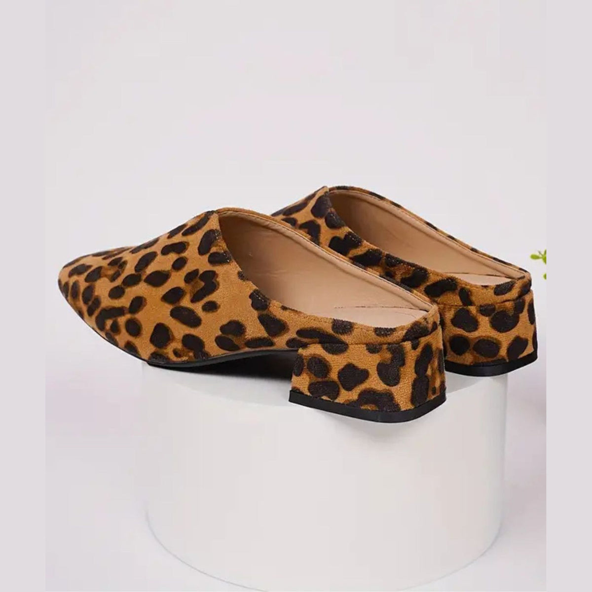 Mules mocasín leopardo con tacón cuadrado, foto 7