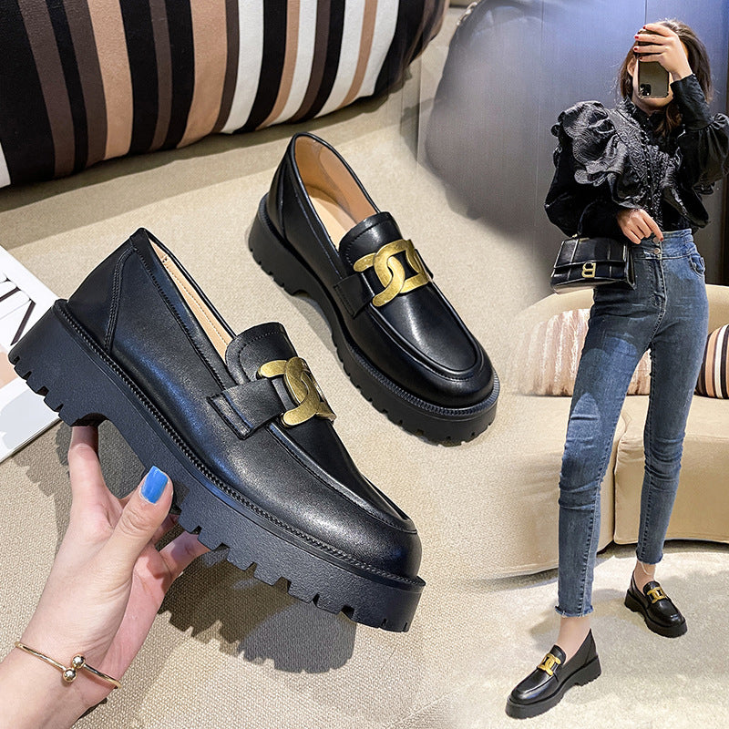 Mocasines sofisticados con plataforma para mujer