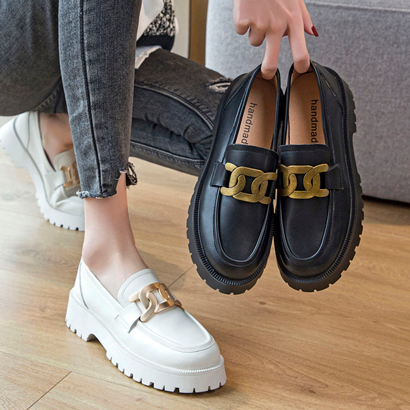 Sofisticados mocasines de plataforma para mujer