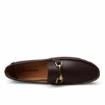 mocasín de piel marrón para hombre