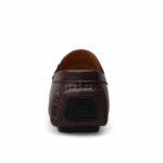 mocasín de piel marrón para hombre