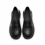 Mocasines de plataforma de cuero sintético para mujer