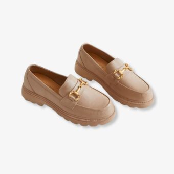 Mocasines mujer con cadena dorada