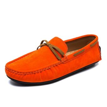 Mocasines de color con efecto ante para hombre