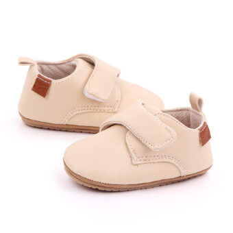 Mocasines efecto piel con cierre de velcro y suela antideslizante para bebé niño