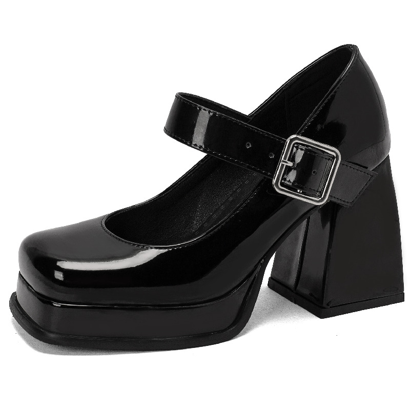 Mocassin Mary Jane Vernis À Talon Carré main image 1