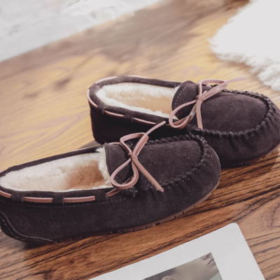 Mocasines de ante con forro